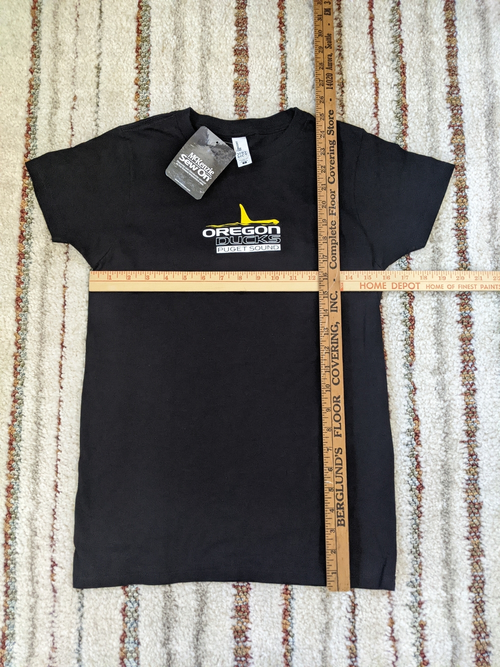 NWT Oregon Ducks Crew Neck Black Tee 100% Cotton XS - Picture 14 of 16